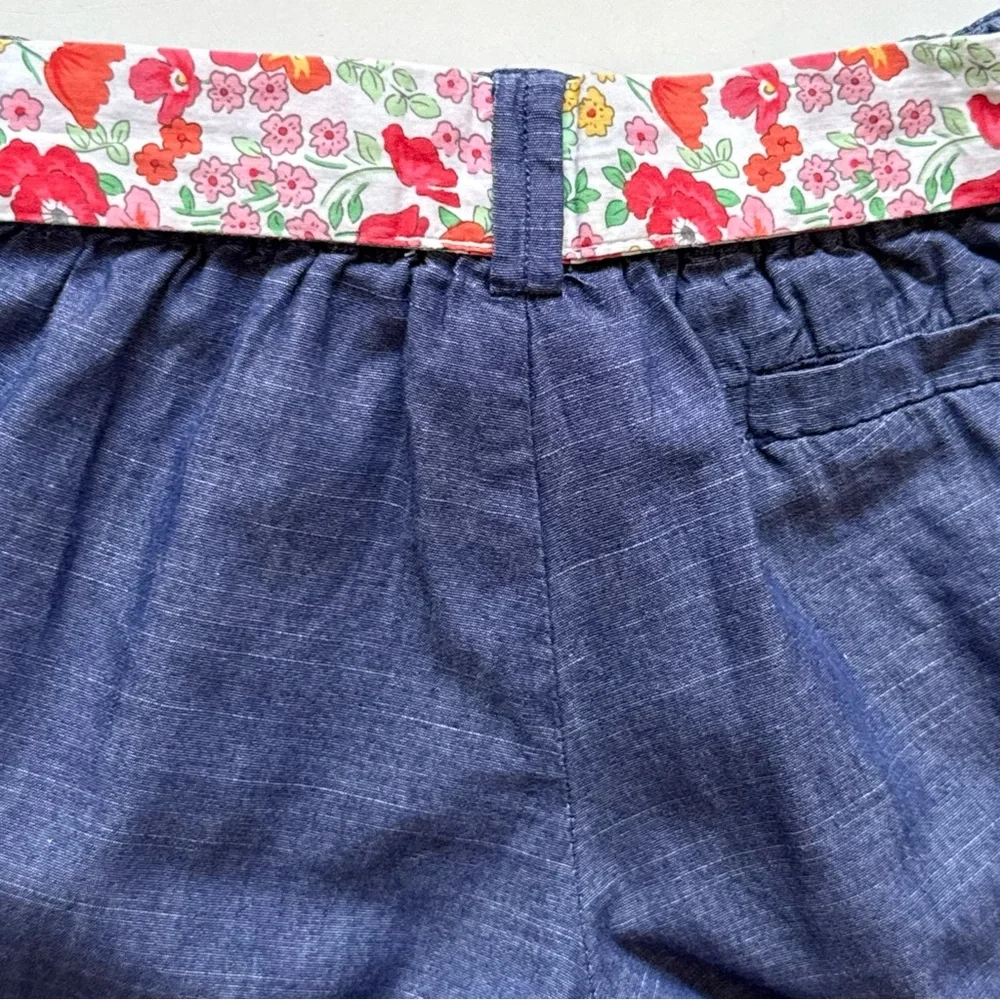 Jacadi Girls Liberty Floral Belted Denim Shorts - Size 2Y - Picture 8 of 10